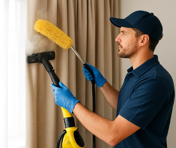 Trusted blind cleaning technician Matty Curtain Cleaning arundel QLD
